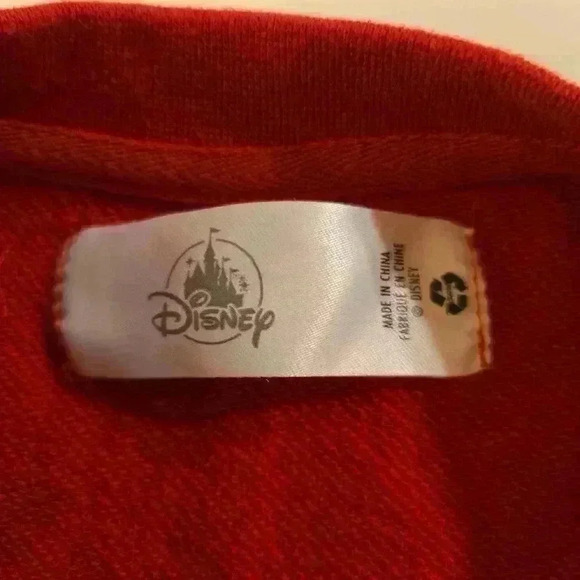 Disney Red Rainbow Collection Mickey Mouse Crewneck Pullover Red Size Large - Picture 7 of 8